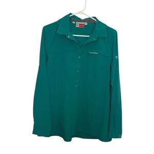 Craghoppers button down shirt Insect Shield green size 12